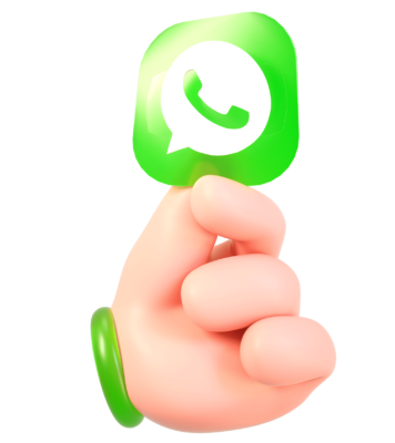 hand holding WhatsApp logo