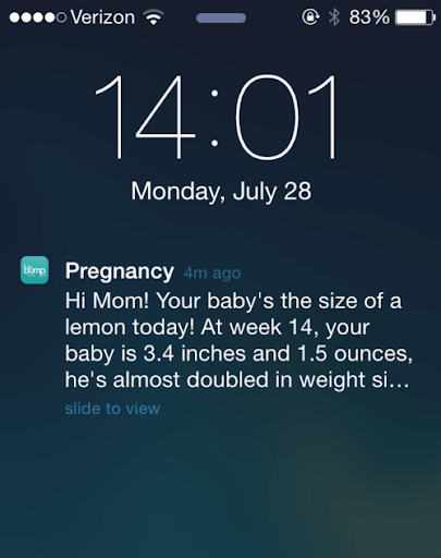 The Bump push notification example